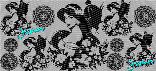 16oz black and white-B 66